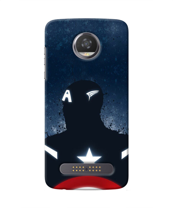 Captain america Shield Moto Z2 Play Real 4D Back Cover