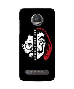 Money Heist Think Like Professor Moto Z2 Play Back Cover