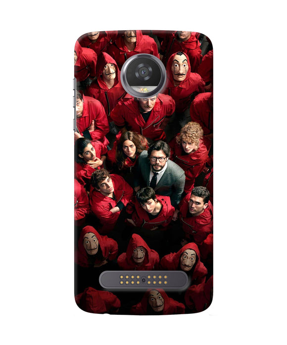 Money Heist Professor with Hostages Moto Z2 Play Back Cover