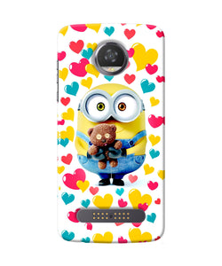 Minion Teddy Hearts Moto Z2 Play Back Cover