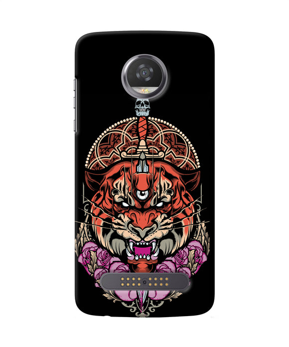 Abstract Tiger Moto Z2 Play Back Cover