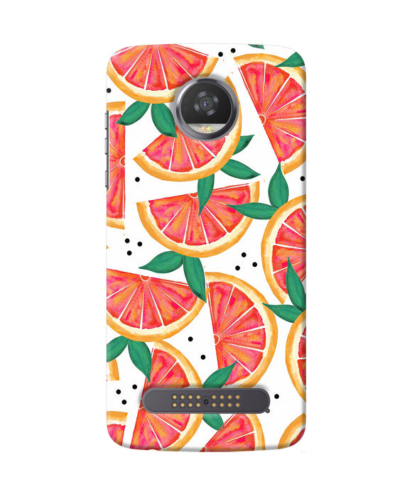 Abstract Orange Print Moto Z2 Play Back Cover