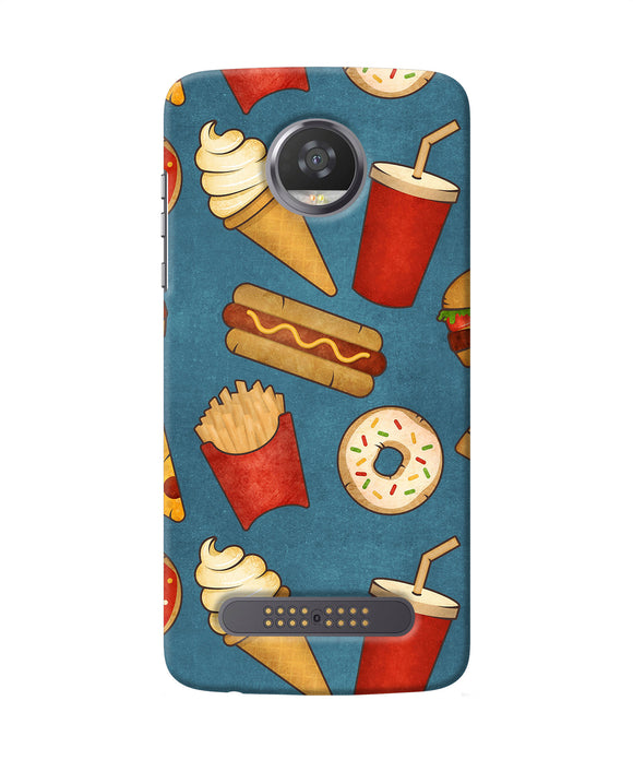 Abstract Food Print Moto Z2 Play Back Cover
