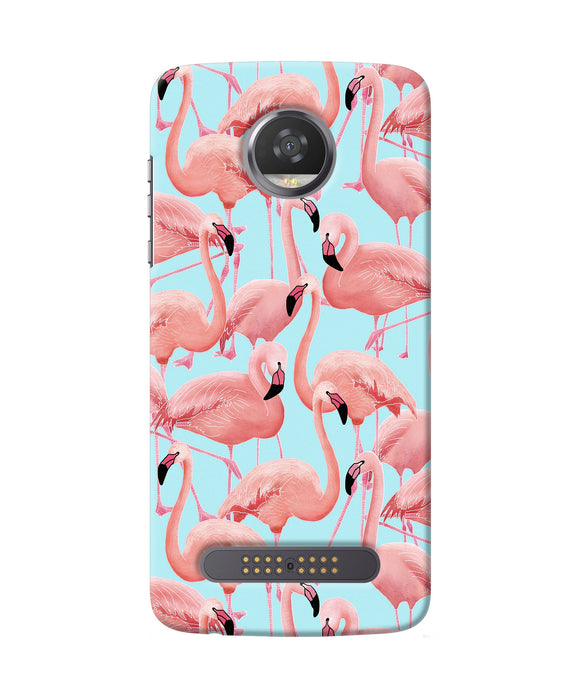 Abstract Sheer Bird Print Moto Z2 Play Back Cover