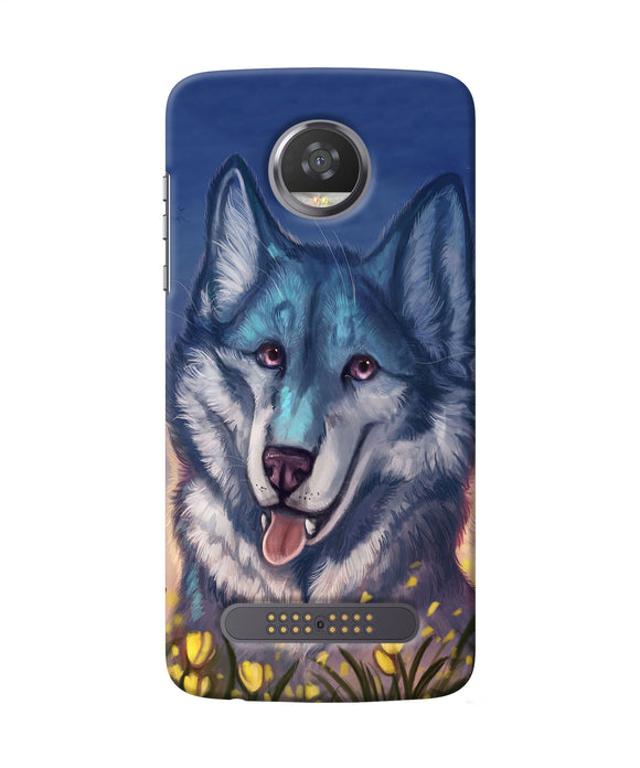Cute Wolf Moto Z2 Play Back Cover