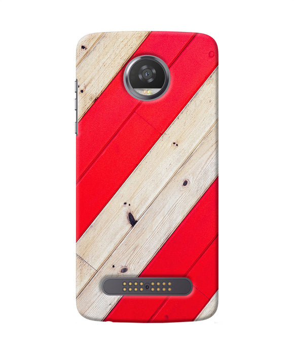 Abstract Red Brown Wooden Moto Z2 Play Back Cover