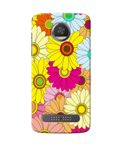 Abstract Colorful Flowers Moto Z2 Play Back Cover