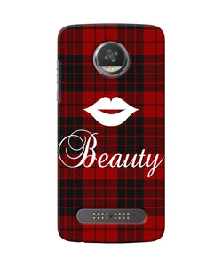 Beauty Red Square Moto Z2 Play Back Cover