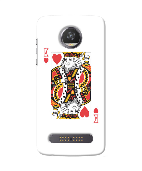 Heart King Card Moto Z2 Play Back Cover