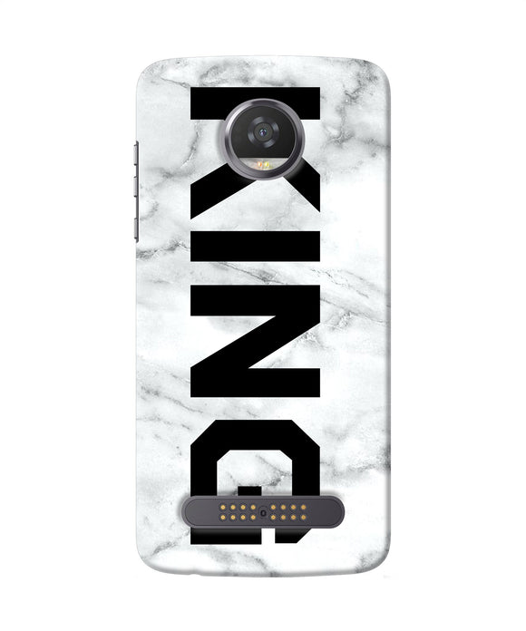 King Marble Text Moto Z2 Play Back Cover