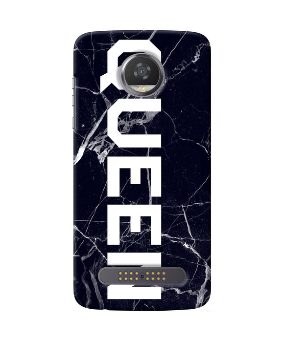 Queen Marble Text Moto Z2 Play Back Cover