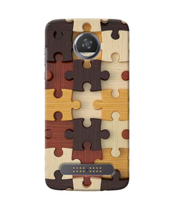 Wooden Puzzle Moto Z2 Play Back Cover