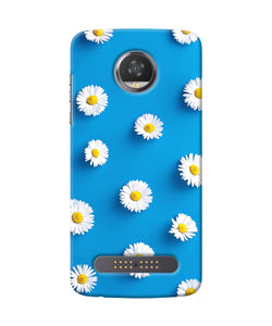 White Flowers Moto Z2 Play Back Cover