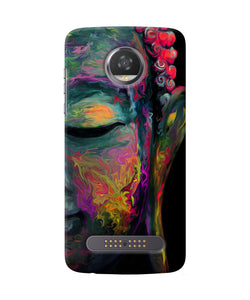 Buddha Face Painting Moto Z2 Play Back Cover