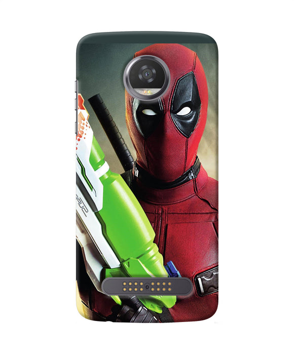 Deadpool Funny Gun Moto Z2 Play Back Cover