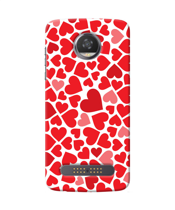 Red Heart Canvas Print Moto Z2 Play Back Cover