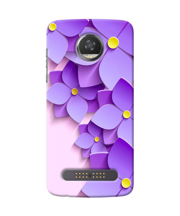 Violet Flower Craft Moto Z2 Play Back Cover