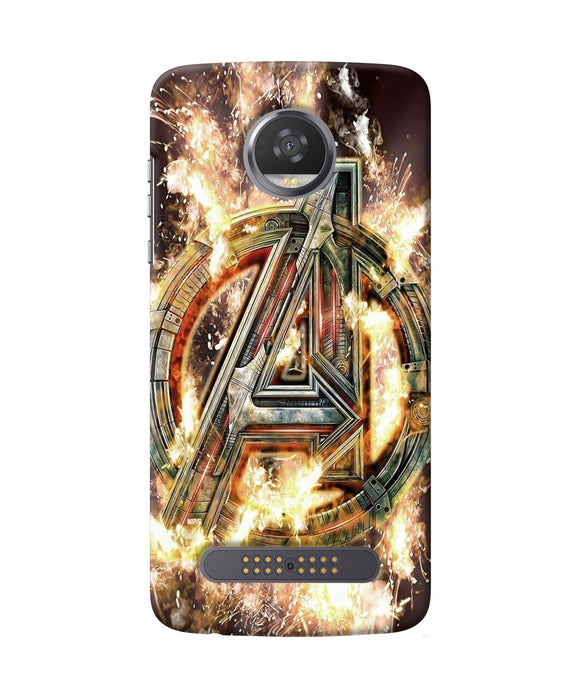 Avengers Burning Logo Moto Z2 Play Back Cover