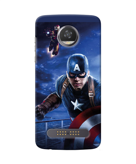 Captain With Ironman Moto Z2 Play Back Cover