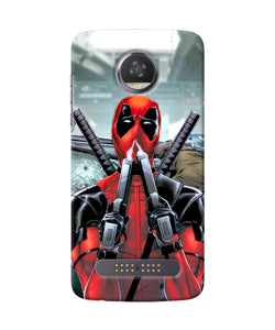 Deadpool With Gun Moto Z2 Play Back Cover