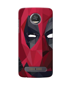 Abstract Deadpool Half Mask Moto Z2 Play Back Cover