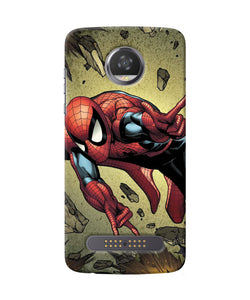 Spiderman On Sky Moto Z2 Play Back Cover