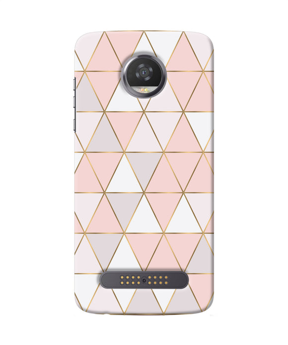 Abstract Pink Triangle Pattern Moto Z2 Play Back Cover