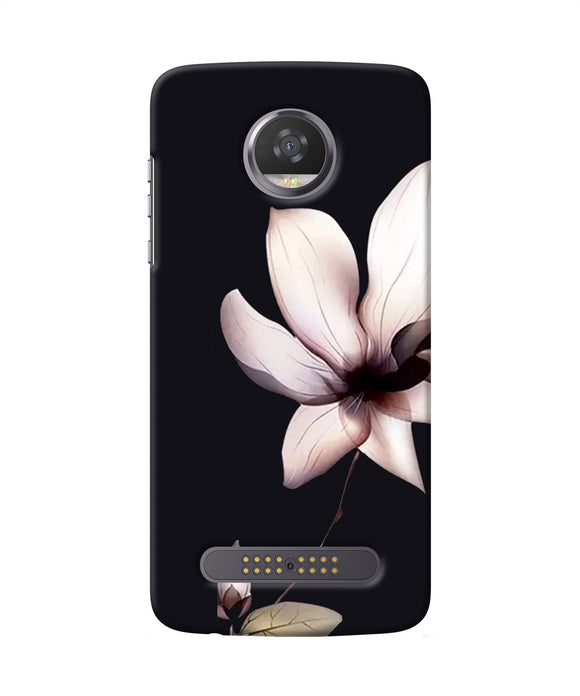 Flower White Moto Z2 Play Back Cover