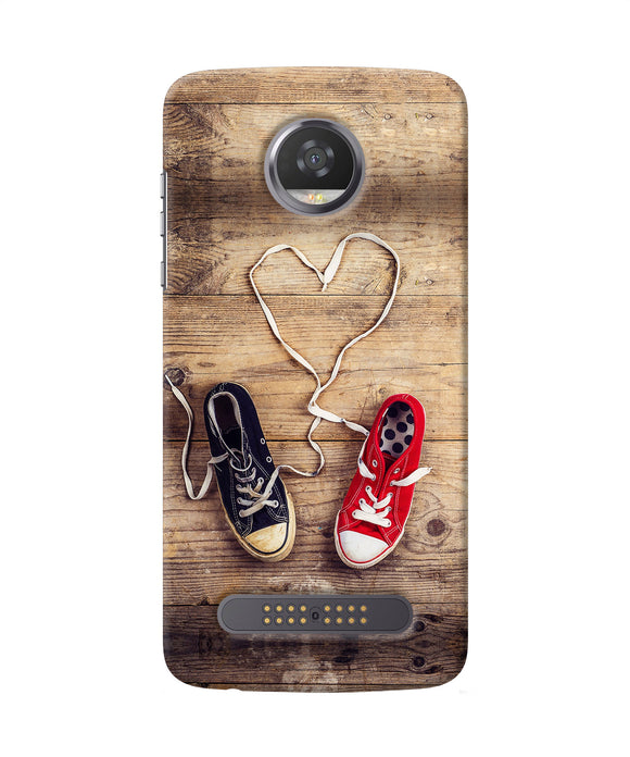 Shoelace Heart Moto Z2 Play Back Cover