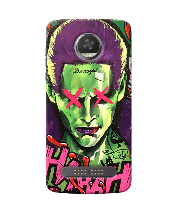 Damaged Joker Anim Moto Z2 Play Back Cover