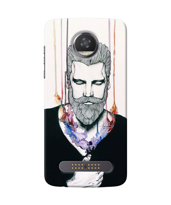 Beard Man Character Moto Z2 Play Back Cover