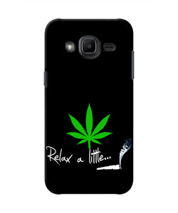 Weed Relax Quote Samsung J2 2017 Real 4D Back Cover