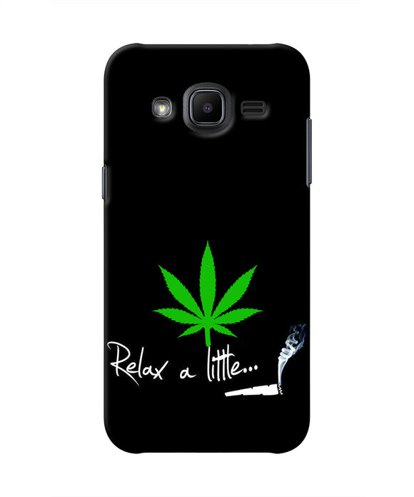 Weed Relax Quote Samsung J2 2017 Real 4D Back Cover