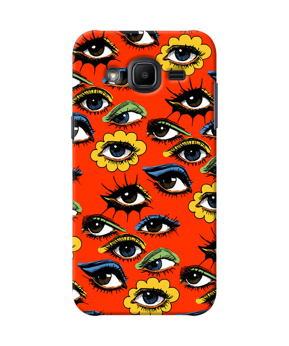 Abstract Eyes Pattern Samsung J2 2017 Back Cover