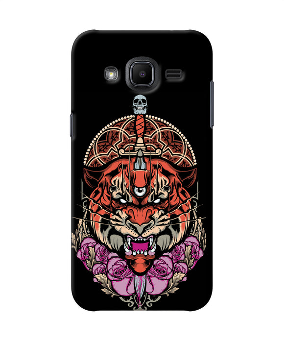 Abstract Tiger Samsung J2 2017 Back Cover