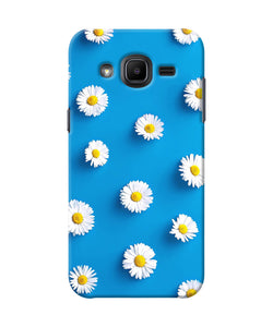 White Flowers Samsung J2 2017 Back Cover