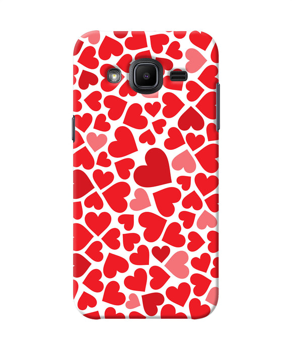 Red Heart Canvas Print Samsung J2 2017 Back Cover