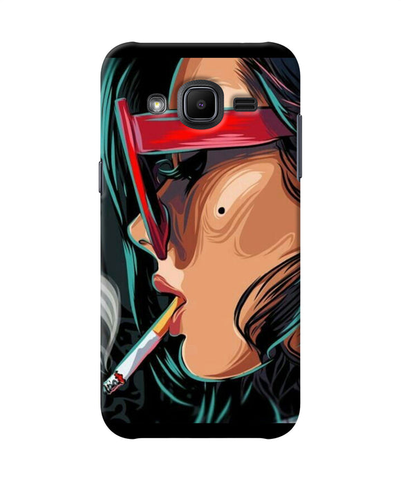 Smoking Girl Samsung J2 2017 Back Cover