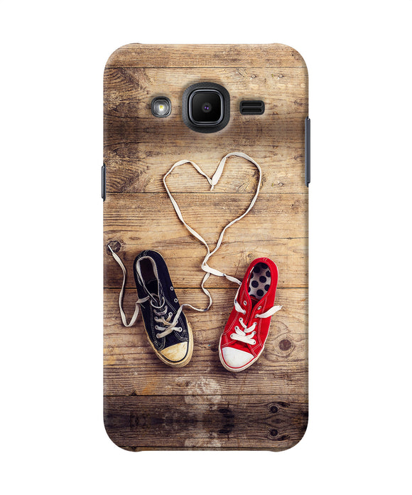 Shoelace Heart Samsung J2 2017 Back Cover