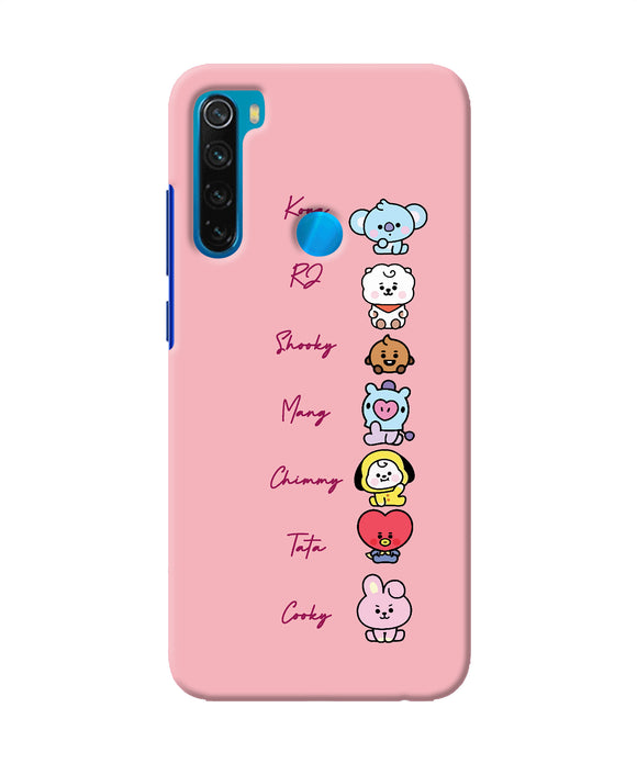 BTS names Redmi Note 8 Back Cover