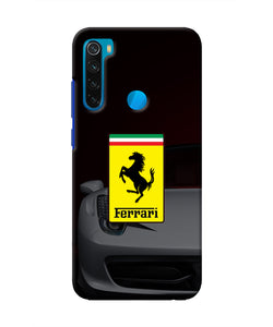 White Ferrari Redmi Note 8 Real 4D Back Cover