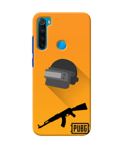 PUBG Helmet and Gun Redmi Note 8 Real 4D Back Cover