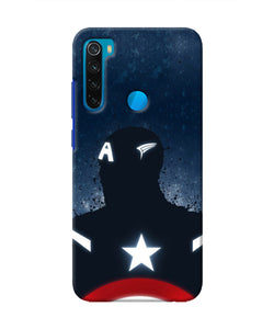 Captain america Shield Redmi Note 8 Real 4D Back Cover