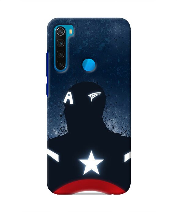 Captain america Shield Redmi Note 8 Real 4D Back Cover