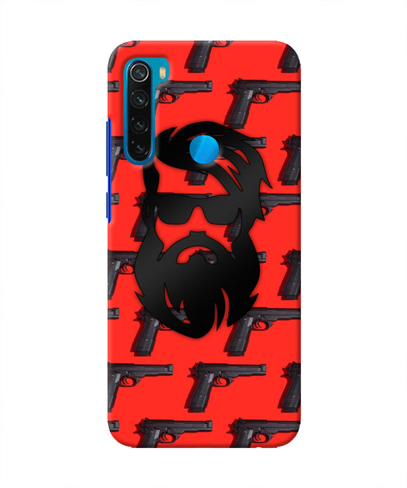 Rocky Bhai Beard Look Redmi Note 8 Real 4D Back Cover