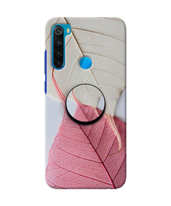 White Pink Leaf Redmi Note 8 Pop Case