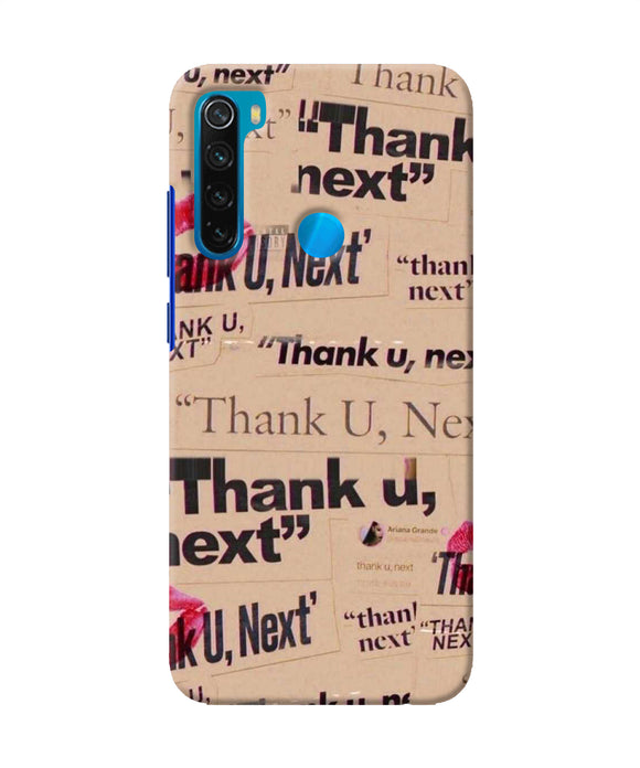 Thank You Next Redmi Note 8 Back Cover