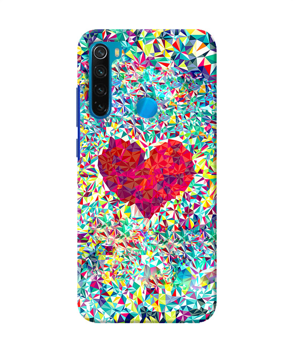 Red Heart Print Redmi Note 8 Back Cover