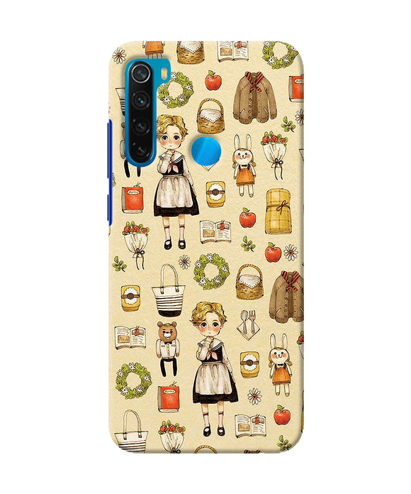 Canvas Girl Print Redmi Note 8 Back Cover