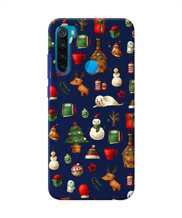 Canvas Christmas Print Redmi Note 8 Back Cover